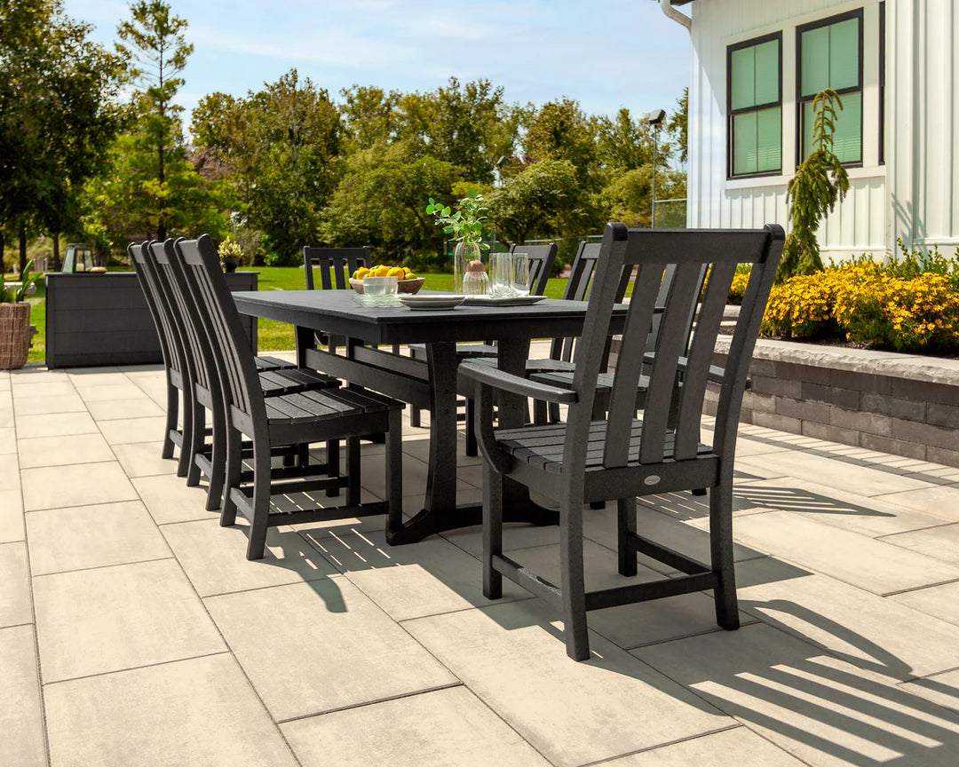 Polywood PWS1432-1 Vineyard 9-Piece Farmhouse Dining Set with Trestle Legs