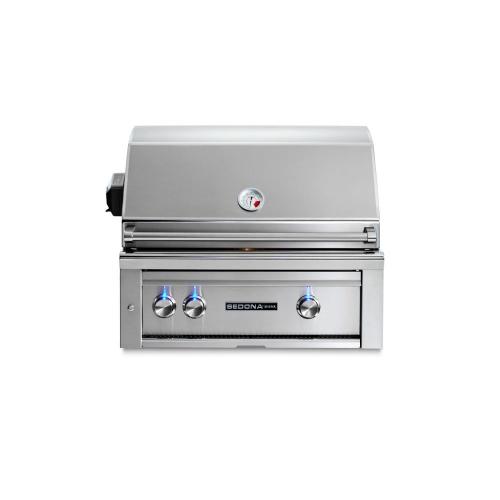 30" SEDONA BUILT-IN GRILL WITH ROTISSERIE, 1 PROSEAR INFRARED BURNER AND 1 STAINLESS STEEL BURNER (L501PSR)