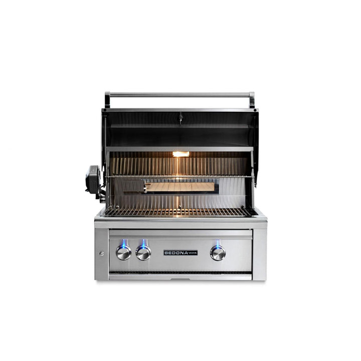 30" SEDONA BUILT-IN GRILL WITH ROTISSERIE, 1 PROSEAR INFRARED BURNER AND 1 STAINLESS STEEL BURNER (L501PSR)