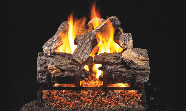 Realfyre-Charred Oak Vented Gas Log Set With Burner