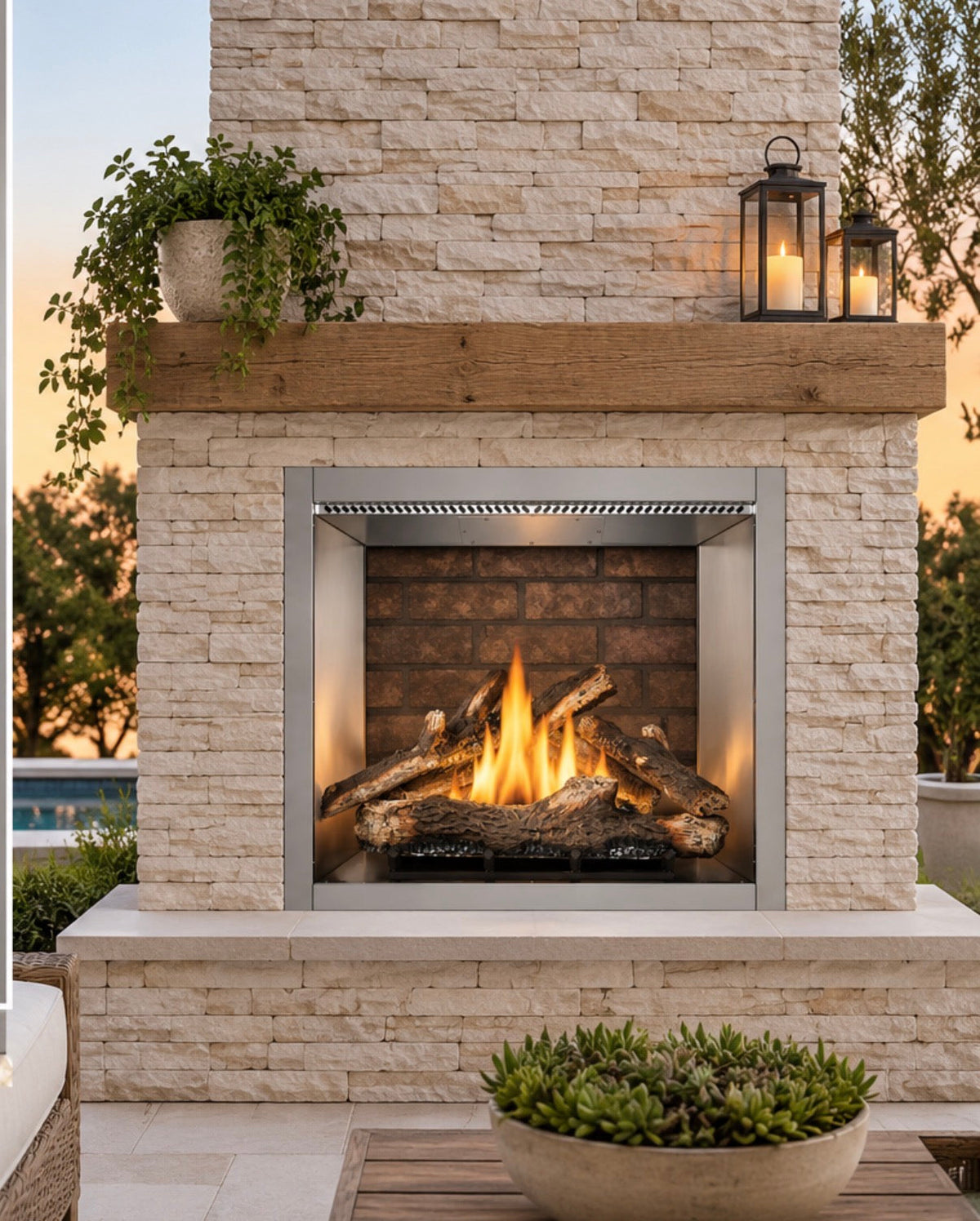 Outdoor Fireplace Napoleon Riverside