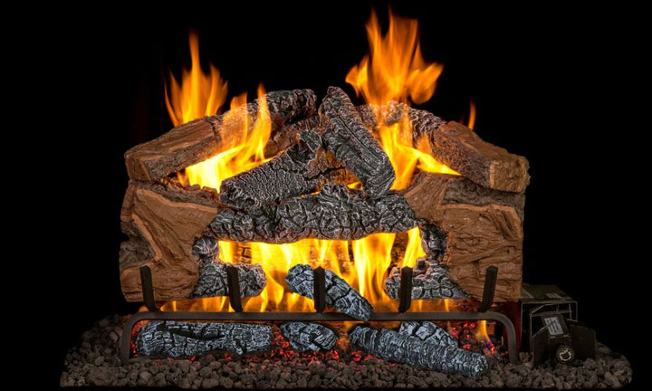 Real Fyre Charred Cinder Split Gas Log Set Vented G45