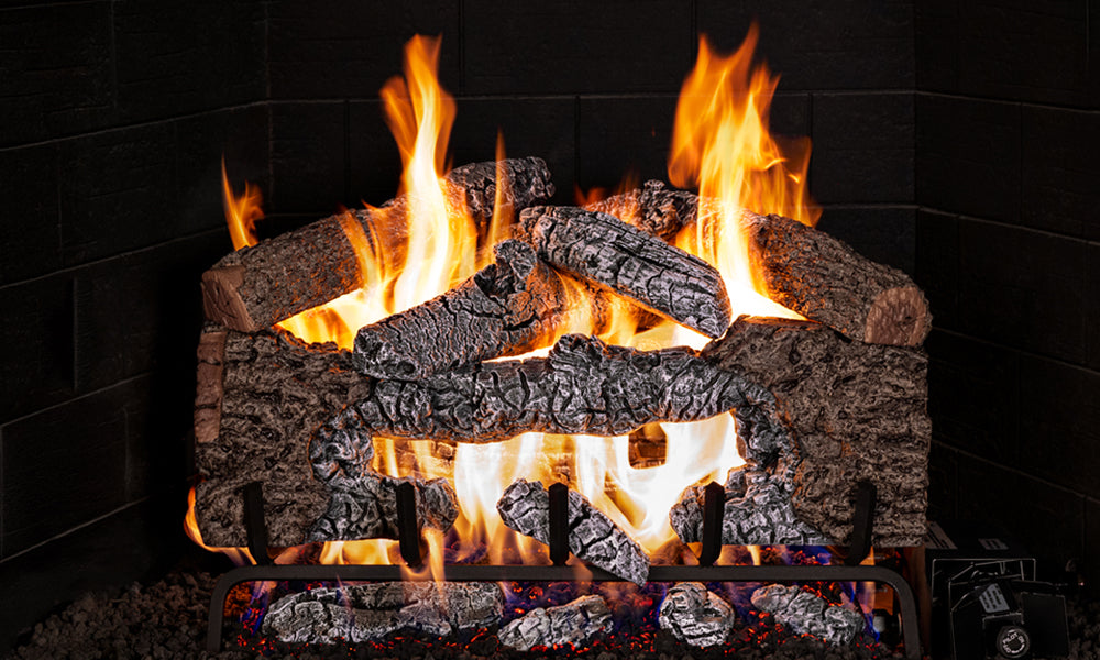 Real Fyre Charred Cinder Oak Gas Log Set Vented