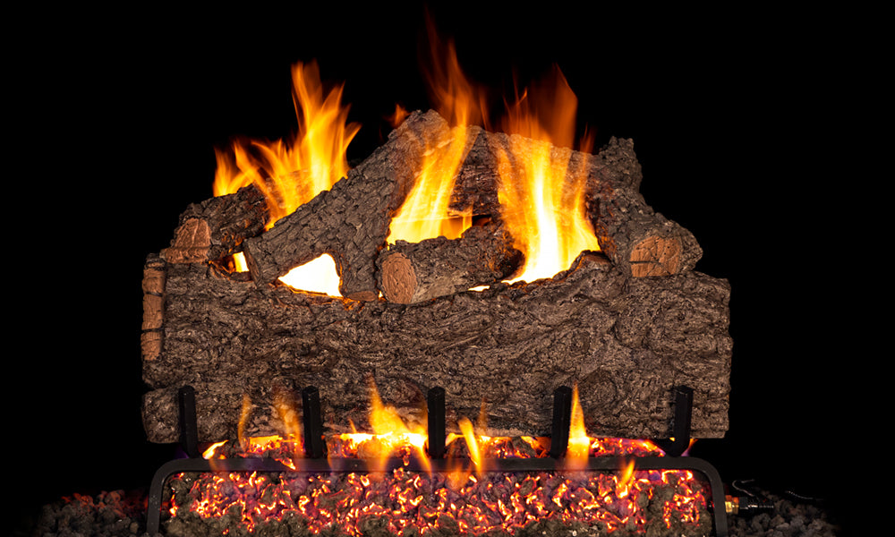 Real Fyre Chestnut Oak Gas Log Set Vented With Burner