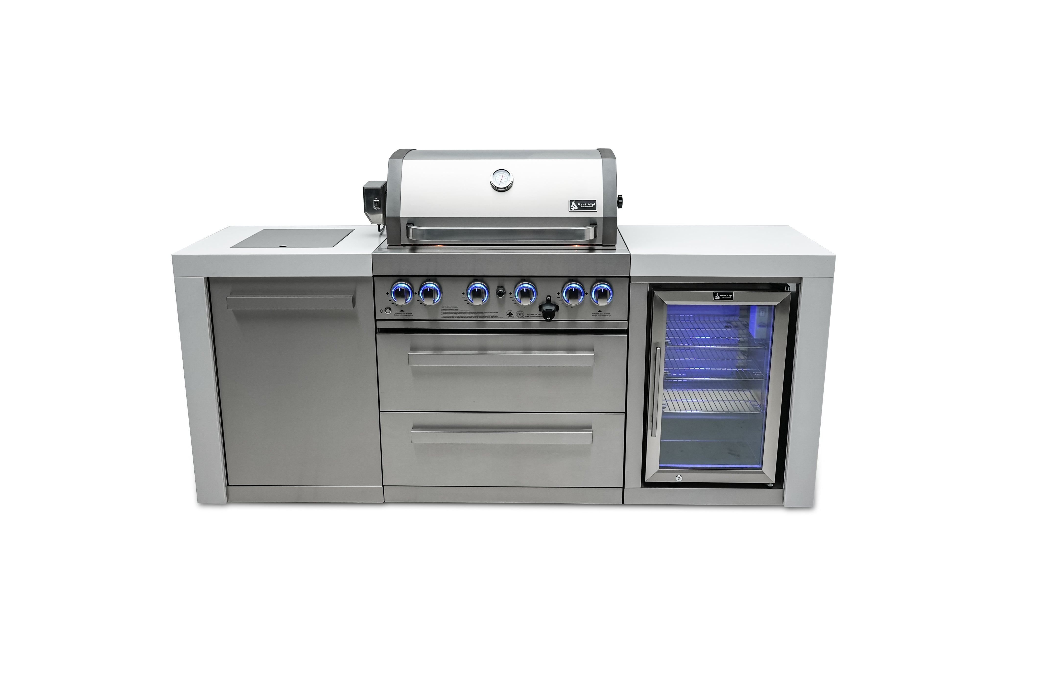 Mont Alpi Art-Wood BBQ Island Grill - Thumbnail 5