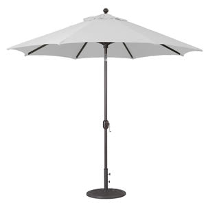galtech 9-ft wood commercial grade sunbrella patio umbrella Galtech 636 9' Manual Tilt Umbrella, Coal