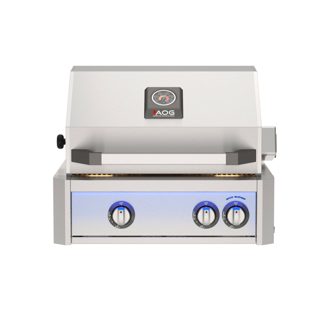 AMERICAN OUTDOOR GRILL BUILT IN GRILL WITH LIGHTS AND ELECTRIC IGNITION (AOG NBL)