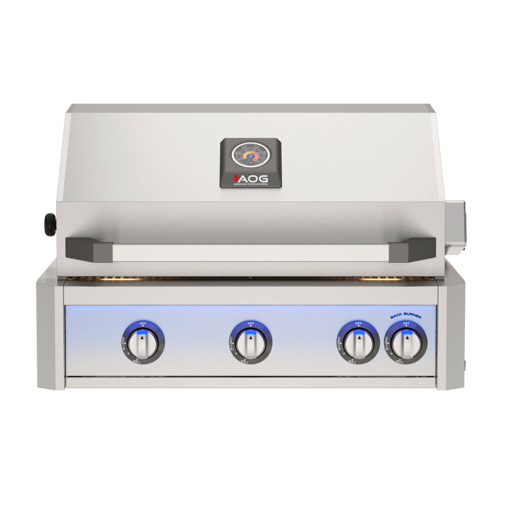AMERICAN OUTDOOR GRILL BUILT IN GRILL WITH LIGHTS AND ELECTRIC IGNITION (AOG NBL)