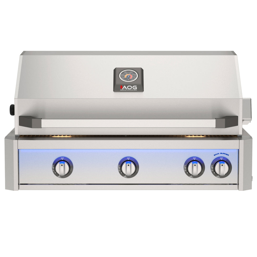 AMERICAN OUTDOOR GRILL BUILT IN GRILL WITH LIGHTS AND ELECTRIC IGNITION (AOG NBL)