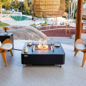 ELEMENTI PLUS ANNECY Marble Porcelain Fire Table OFP101BB (Black) OFP101BW (White)