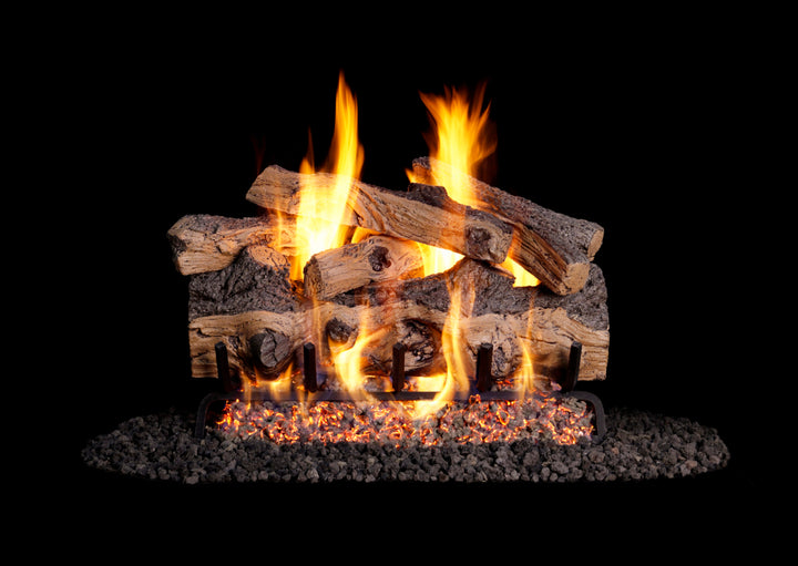 Real Fyre Gnarled Split Oak Gas Log Set Vented With Burner