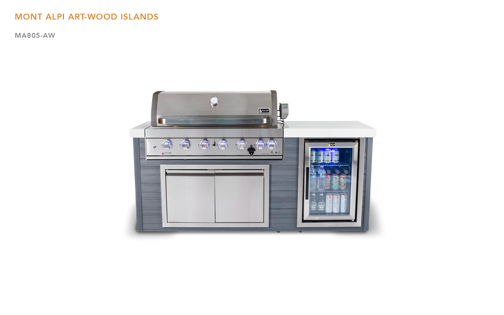 Mont Alpi MA805-AW 6-Burner Artwood Island in Stainless Steel&nbsp;