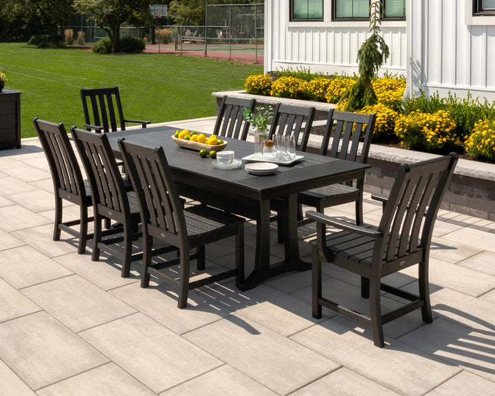 Polywood PWS1432-1 Vineyard 9-Piece Farmhouse Dining Set with Trestle Legs