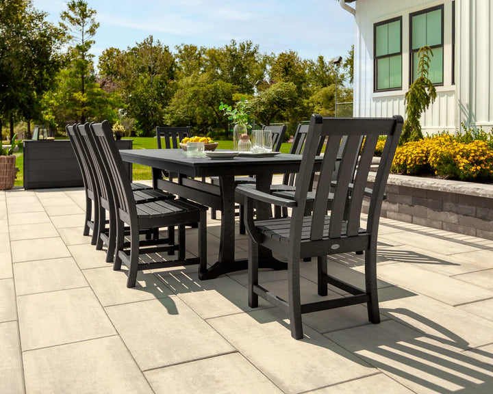 Polywood PWS1432-1 Vineyard 9-Piece Farmhouse Dining Set with Trestle Legs