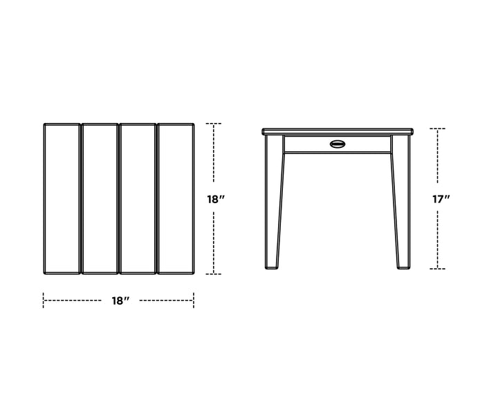 Polywood PWS420-1 Modern 3-Piece Curveback Adirondack Set