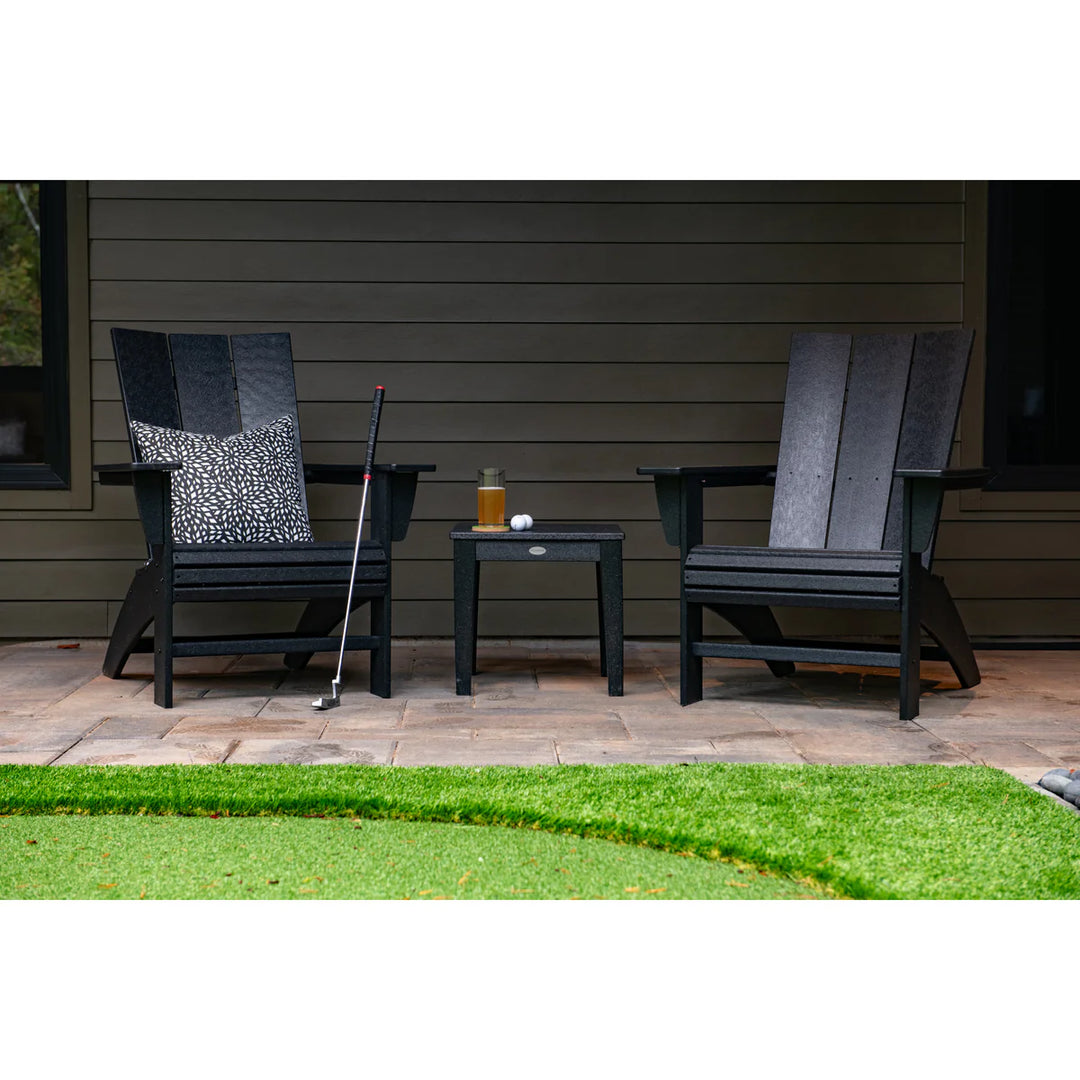 Polywood PWS420-1 Modern 3-Piece Curveback Adirondack Set