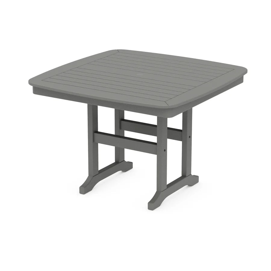 Polywood PWS913-1 Classic Adirondack 5-Piece Square Dining Set with Trestle Legs