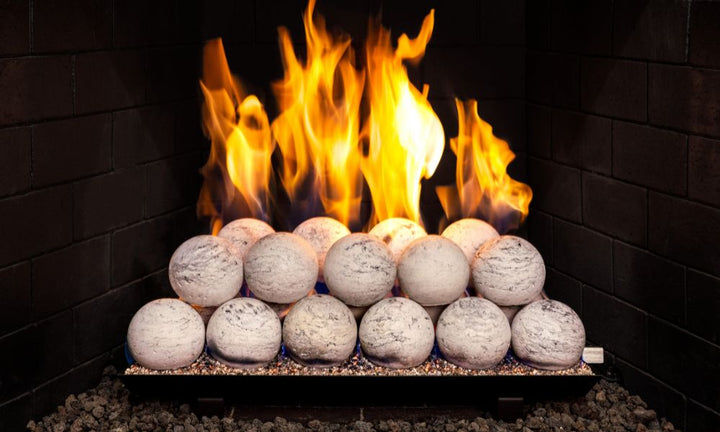Real Fyre Vented Fireplace Spheres With P45 Burner