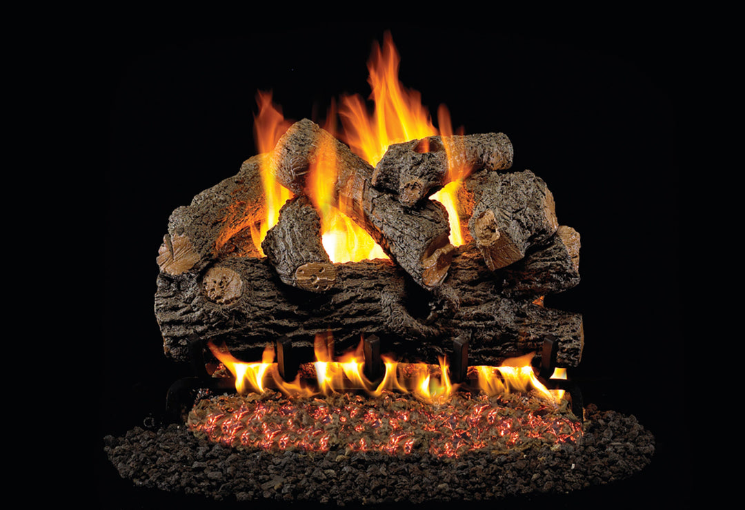 Real Fyre Royal English Oak Designer Gas Log Set Vented With Burner