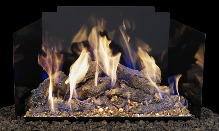 Real Fyre Traditional/ Contemporary Three-Panel Fyre Back