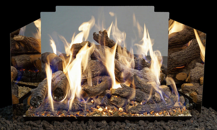 Real Fyre Traditional/ Contemporary Three-Panel Fyre Back