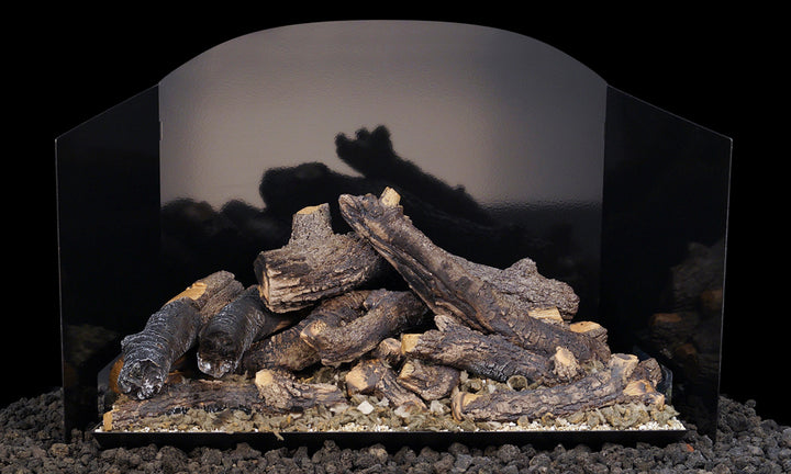 Real Fyre Traditional/ Contemporary Three-Panel Fyre Back