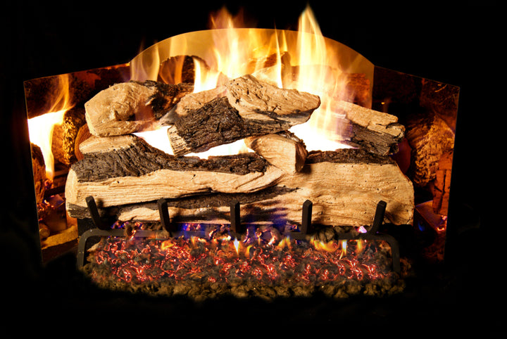 Real Fyre Traditional/ Contemporary Three-Panel Fyre Back