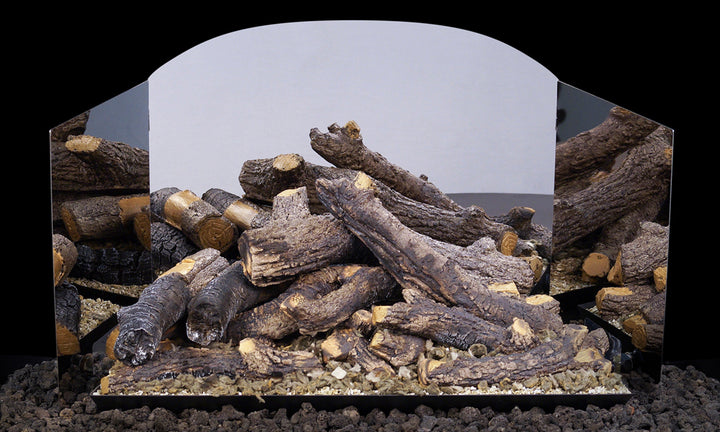 Real Fyre Traditional/ Contemporary Three-Panel Fyre Back