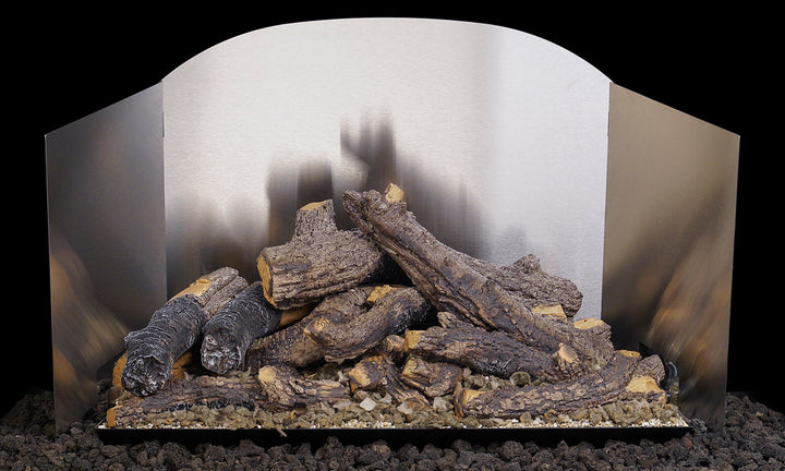 Real Fyre Traditional/ Contemporary Three-Panel Fyre Back