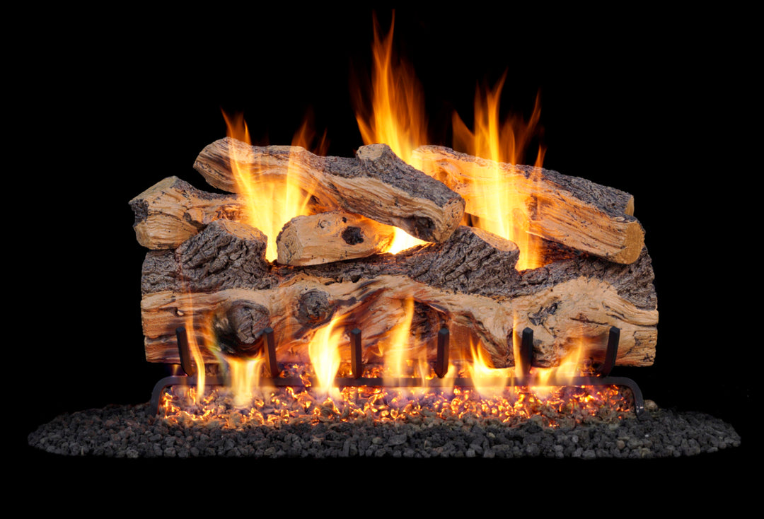 Real Fyre Gnarled Split Oak Gas Log Set Vented With Burner