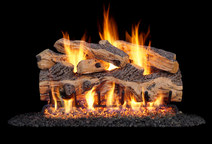 Real Fyre Gnarled Split Oak Gas Log Set Vented With Burner