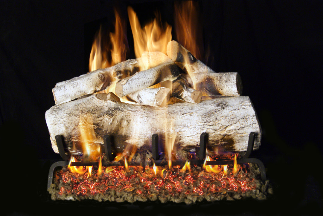 REAL FYRE-Mountain Birch Vented Gas Log Set With Burner