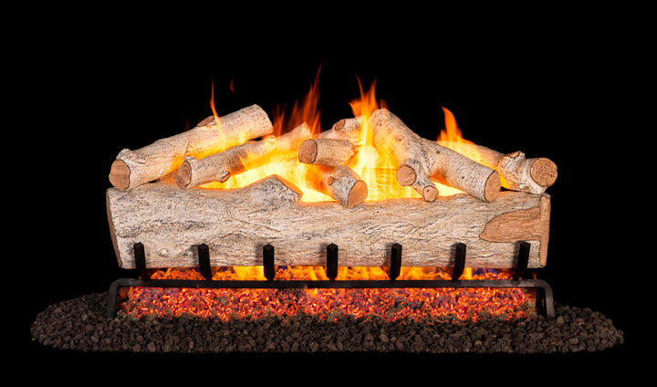 REAL FYRE-Mountain Birch Vented Gas Log Set With Burner