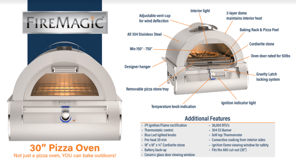 Fire Magic Echelon Built-In Pizza Oven