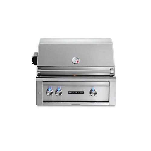 30" SEDONA BUILT-IN GRILL WITH ROTISSERIE, 1 PROSEAR INFRARED BURNER AND 1 STAINLESS STEEL BURNER (L500PSR)