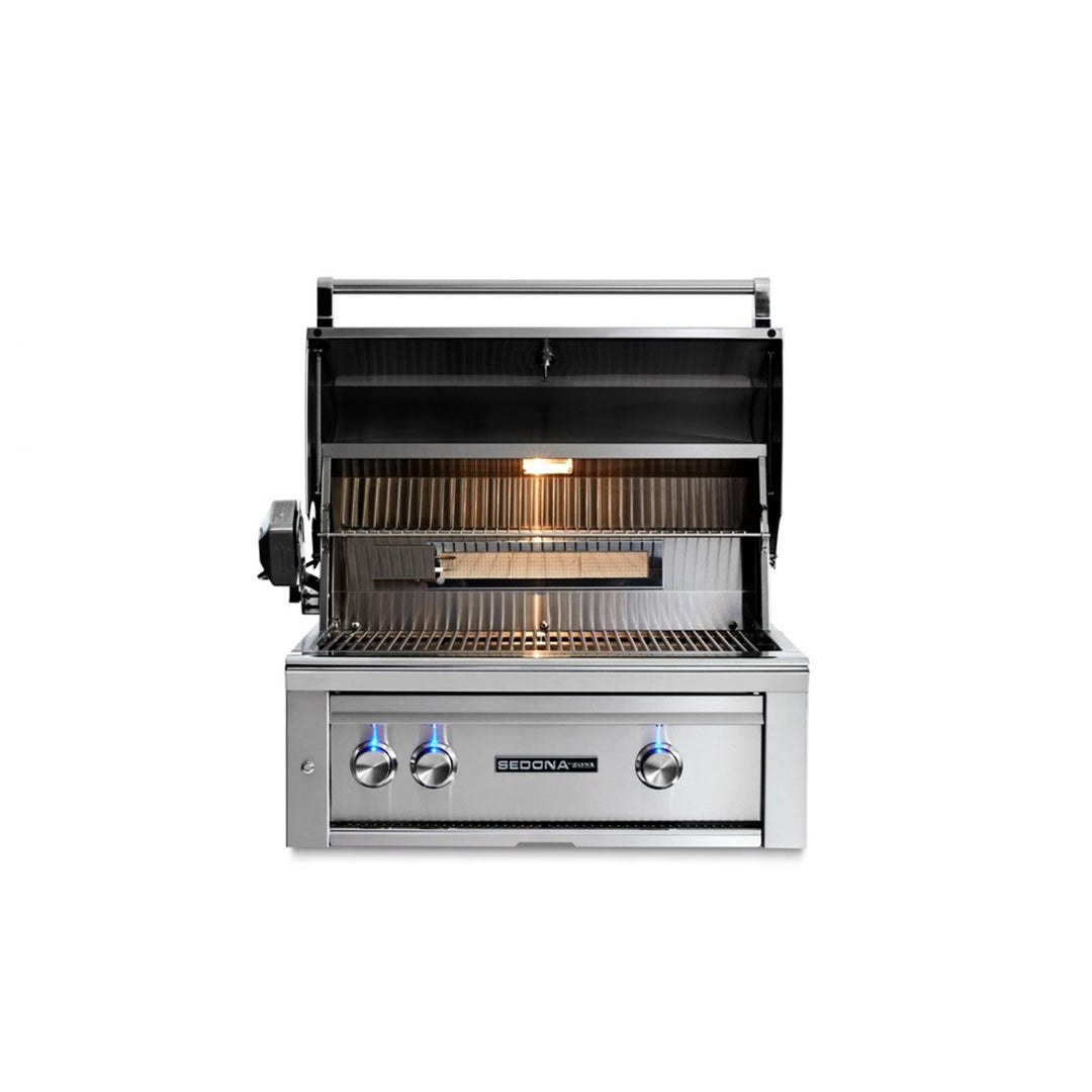 30" SEDONA BUILT-IN GRILL WITH ROTISSERIE, 1 PROSEAR INFRARED BURNER AND 1 STAINLESS STEEL BURNER (L500PSR)