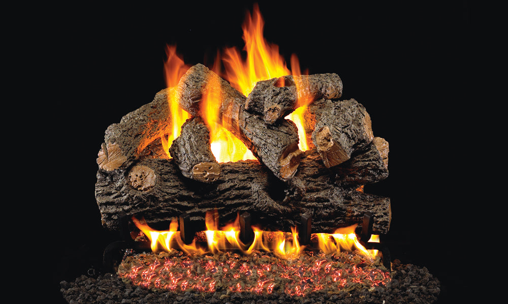 Real Fyre Royal English Oak Designer Gas Log Set Vented With Burner
