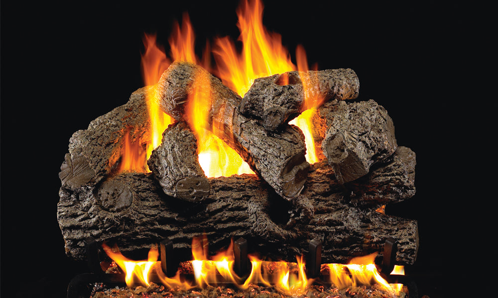 Real Fyre Royal English Oak Gas Log Set Vented With Burner