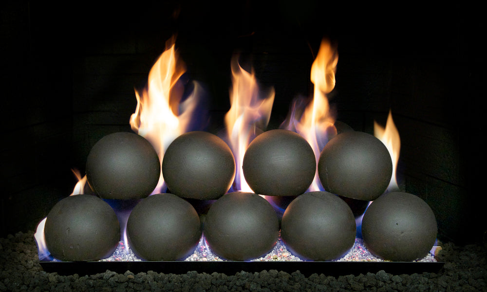 Fireplace Spheres With Burner by Real Fyre