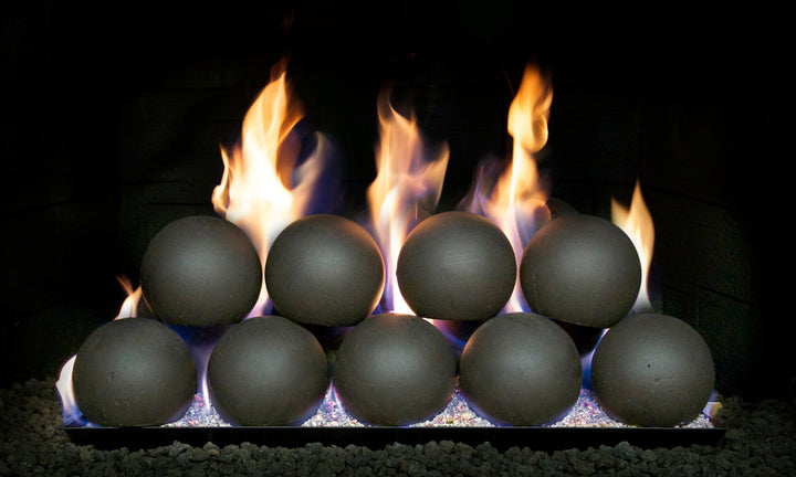 Fireplace Spheres With Burner by Real Fyre