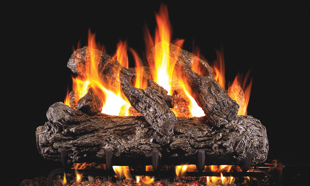Real Fyre Rustic Oak Gas Log Set Vented With Burner