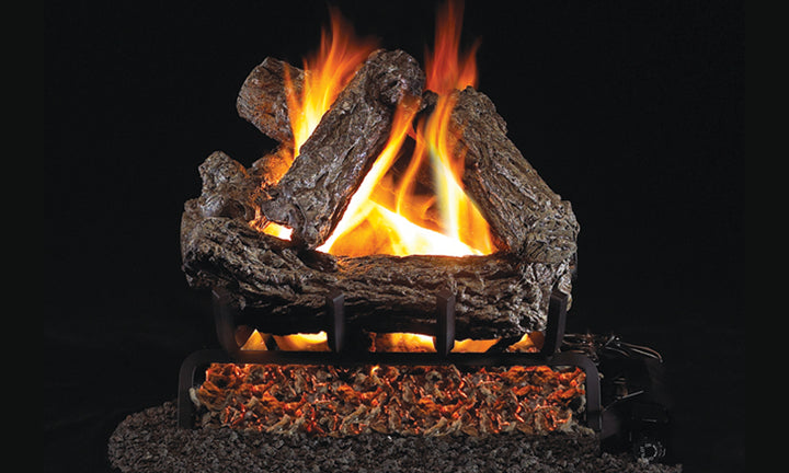 Real Fyre Rustic Oak Gas Log Set Vented With Burner