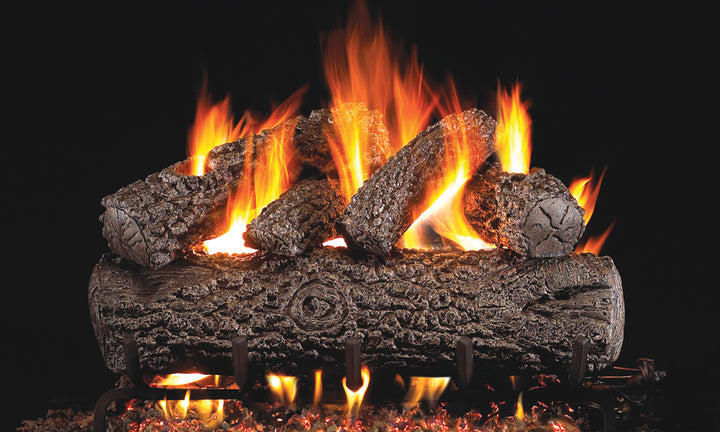 Real Fyre Post Oak Gas Log Set Vented With Burner