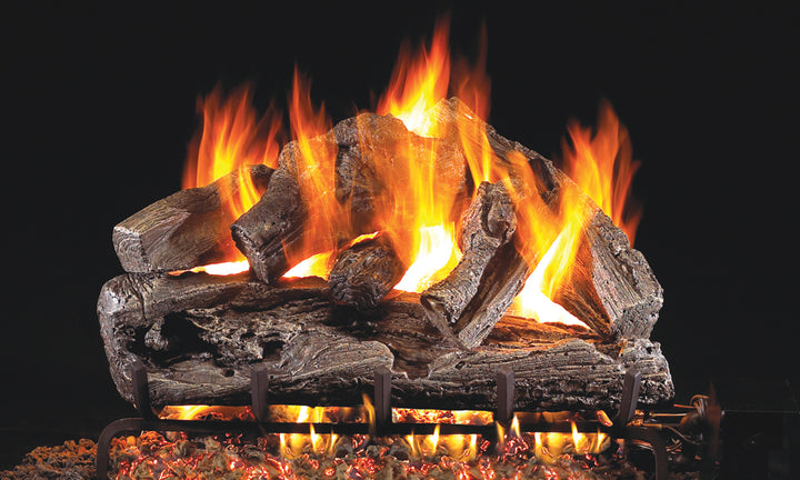 Real Fyre Rugged Oak Gas Log Set Vented With Burner