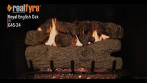 Real Fyre Royal English Oak Gas Log Set Vented With Burner