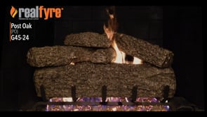 Real Fyre Post Oak Gas Log Set Vented With Burner