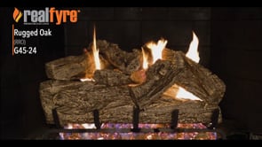 Real Fyre Rugged Oak Gas Log Set Vented With Burner