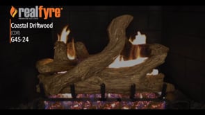 Realfyre- Coastal Driftwood Vented Gas Set With Burner