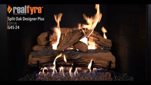 Realfyre- Split Oak Designer Plus Vented Logs Set With Burner