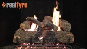 Realfyre-Charred Oak Vented Gas Log Set With Burner